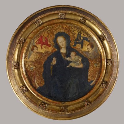 Madonna mit dem Christkind beim Schreiben von Unbekannt Unbekannt